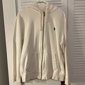 Men’s White Polo Hoodie